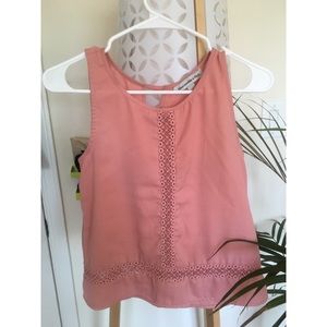 Cute summery pink eyelet top